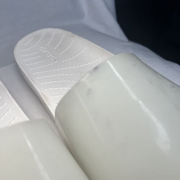 Crocs Splash Slide Sandals Flip Flops White Women 10 - Picture 6 of 8